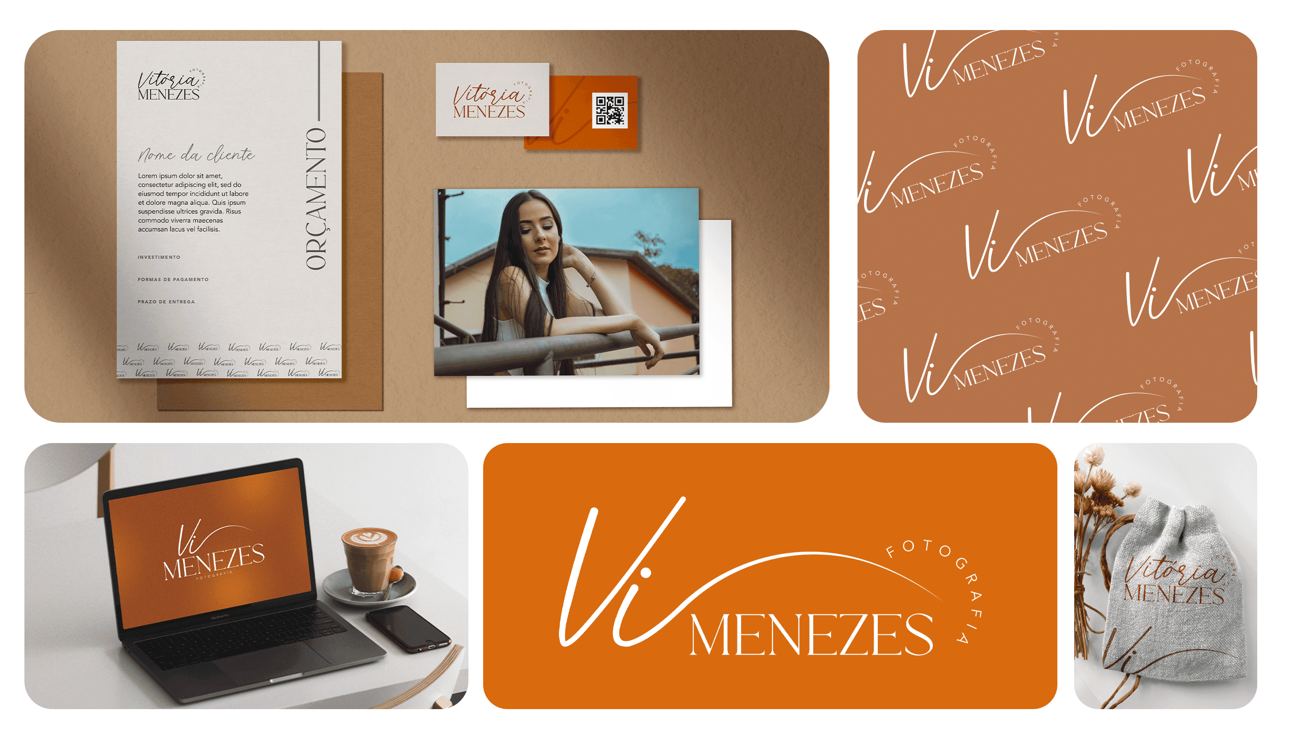 Identidade visual Vitória Menezes